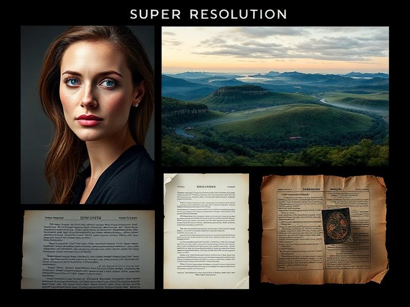 Various use cases for super resolution including portraits and landscapes